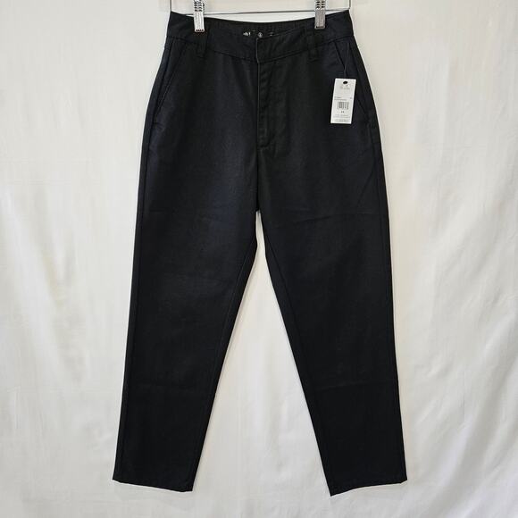 Volcom Women's Chickie High Rise Chino Pants Black Size 24 - Picture 1 of 11